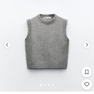 ZaraGray Crewneck Sweater w Ribbed Trim